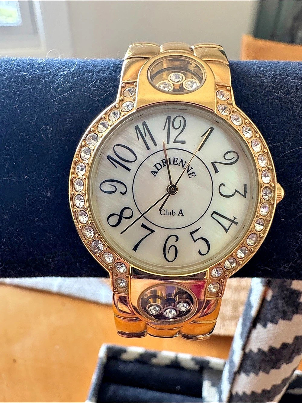 Adrienne Vittadini Club A Limited Edition Gold-Tone Crystal-Style Watch Vintage